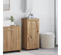 Hoopleep Tulum Baghroom Cabinet Artisan Oak, 37 x 31,5 x 82 cm, materiale derivato legno, finitura opaca, per archiviazione e organizzazione del bagno, design durevole e spazioso