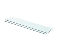 Hoopleep Vetro trasparente Floating Wall Shelves, 2 pezzi, vetro di sicurezza rigido, 70 x 15 cm per Living Room Decor & Modern Display Storage, 8 mm di spessore, capacità 15 kg