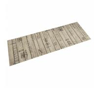 Hoopleep Washable Kitchen Runner Rug, Soft Velvet, Backing in lattice, 45 x 150 cm Floor Mat, Fence Pattern, Easy Roll-Up, for Kitchen, Hallway, Laundry Room, and Entryway
