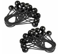 HOOPOE Corda Bungee con Palla, 50 Pezzi, Nero, Gomma, Polipropilene