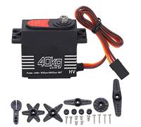 Hoopoocolor Servo Digitale da 40Kg, Servo Digitale RC Servomotore Digitale in Metallo e Acciaio Inossidabile, Adatto per Auto RC 1/8 1/10 e Robot RC, Come Scx10