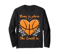Hoops Baller Sports Home è dove si gioca a basket Maglia a Manica