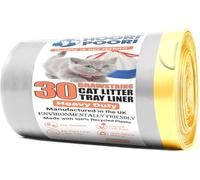 HooriPoori Eco 30 XL Extra Large Heavy Duty Cat Lettiera Fodere su un rotolo di sacchetti di plastica resistente ai graffi Ecologico 100% Materiale riciclato