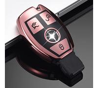 HooRLZ M-ercedes Benz - Cover per chiave in silicone per Benz A B C E G S R Class GLA GLC GLE GLS SL SLK TPU a 3 tasti per chiave auto, colore: Rosa