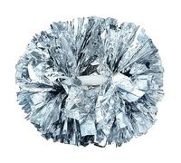 Hooshing Confezione da 2 Pompon da Cheerleader, Color Argento, con Manico per Lo Spirito di Squadra, Sport, Danza, tifo
