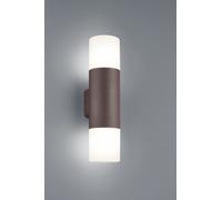 Trio Leuchten 222260224 - Lampada da parete per esterni Hoosic, in alluminio color ruggine, acrilico bianco, non inclusa 1 x E27.