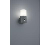 HOOSIC APPLIQUE LED CILINDRO ANTRACITE E DIFFUSORE BIANCO CON SENSORE DI MOVIMENTO H.17 CM 1 LUCE ATTACCO E27