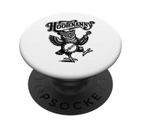 Hootenanny! Funny Banjo Owl Country Bluegrass Cottagecore PopSockets PopGrip Adesivo