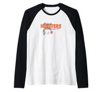Hooters Beach Babe Flowers Retro Tropical Wings Restaurant Maglia con Maniche Raglan