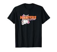 Hooters Beach Babe Flowers Retro Tropical Wings Restaurant Maglietta