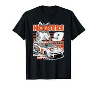 Hooters Racing #9 Coming in Hot Hot Wing Funny Retro Maglietta