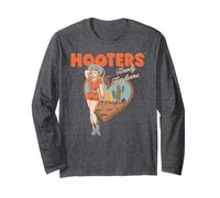 Hooters Western Cowgirl Pinup Girl Howdy Handsome Funny Maglia a Manica
