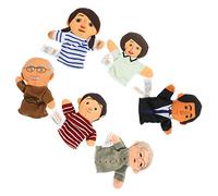 HOOTNEE 1 Set Famiglia Di Sei Burattini Da Dito Giocattoli Educativi Per Narrare Marionette Adatto Casa Scuola Feste Realizzato Materiale Stoffa Durevole Da Usare