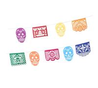 HOOTNEE 1 Set Festone Decorativo per Dei Morti Bandierine Colorate per Decorazioni per Foto e Atmosfera Festiva