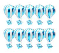 HOOTNEE 10 Palloncini Mongolfiera in Alluminio Blu Decorazioni per Feste di Compleanno Decorazioni a Tema Aereo per Eventi e Aula Palloncini di Elio Leggeri e Resistenti
