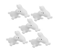 HOOTNEE 10 Pezzi Mini Statuette Animali Marini in Resina Foche Bianche Decorazioni Per Giardino Casa Micro Paesaggio Miniatura