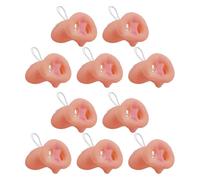HOOTNEE 10 Pezzi Naso di Maiale in Lattice Realistico con Elastico Rosa Naso Buffo da Cosplay e Accessorio per Feste Halloween Costume di Animali per e Adulti Oggetti di Scena per