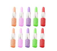 HOOTNEE 10 Pezzi Penna a Sfera a Forma di Rossetto in Plastica | Scrittura Fluida a Minima Pressione, Inchiostro ad Asciugatura Rapida, Festa Scuola Decor, Penne per Scuola Colore Casuale