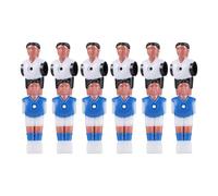 HOOTNEE 12 Pezzi Giocatori Mini Calcio Balilla in Plastica Resistente Calciatore Sostitutivo Nero e Bianco Accessori per Tavolo da Calcio Balilla Standard per Giochi Arcade e