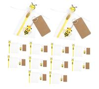 HOOTNEE 12 Set Penna neutrale di Piccola api Piccole api Artigianali Keechain Bee-Mom Penne per api da La Scuola Inizia Il Portachiavi bomboniere Portachiavi Forniture di api Organza