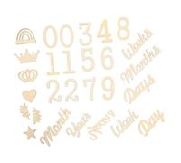 HOOTNEE 1set Cartelli Legno Per Annuncio Di Nascita e Del Di Accessori Fotografici Per Shower e Crescita Marker Mensili Adorabili Per Momenti Speciali