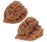 HOOTNEE 2 Palline per Massaggio in Noce Compatte e Facili da Tenere, per Esercizi della Mano Durante i Viaggi, Massaggio Acupressione e Rilassamento