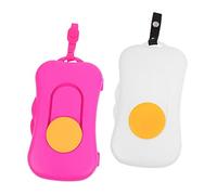 HOOTNEE 2pezzi Contenitori Per Salviette Umidificate Portatili Con Dispenser Scatola Per Viaggio e Gialla Per Casa e All Aperto