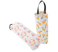 HOOTNEE 2pezzi Porta Sacchetti Di Plastica Da Cucina Organizer Per Sacchetti Domestici Distributore Riutilizzabile Multifunzione in Cotone e Lino Comodo Dispenser Da Appendere