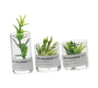 HOOTNEE 3 Pezzi Miniatura Pianta Vaso Decorazione Bonsai Micro Paesaggistica Forniture Casette Bambole