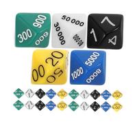 HOOTNEE 30 Pezzi Dadi da Gioco Colorati Multi-laterali con Valori Posizionali Dadi Numerati Resistenti per Giochi da Tavolo Educazione e Feste Accessori Divertenti Compatti
