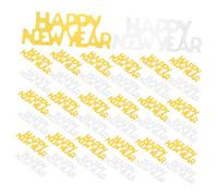 HOOTNEE 3borse Sacchetti Di Decorazioni Per Tavolo Con Confetti Per La Festa Di Capodanno Festeggia Con Con Confetti Colorati Happy Year Oro e Argento