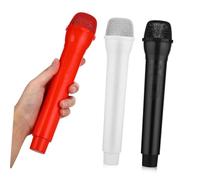 HOOTNEE 3pezzi Microfono Di Simulazione in Plastica Finto Microfono Di Scena Per Costumi Giocattolo Per Karaoke Per Ragazzo Ragazza Esercizi Di Conversazione Oggetti Di Scena Falsi