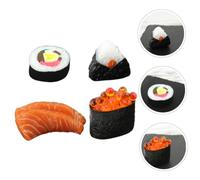 HOOTNEE 4pezzi Riproduzione Di Sushi Finto Realistico Decorazione Di Cibo Artificiale Giocattolo Di Sushi Simulato Per Vetrine Di Negozi Esposizione Di Ristoranti e Fotografia
