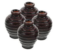 HOOTNEE 4pezzi Vaso delle Bambole in Piccolo Vaso da Fiori per Piante Grasse Mini Vasi da Fiori in Oggetti in Miniatura per Decorazione Statue Scrivania Pervoro