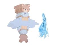 HOOTNEE 50 Scatole Portaconfetti Shower a Forma di Orso 3d, Mini Scatole Pieghevoli in Carta Blu per Dolcetti e Regali per Festa di Compleanno Ragazzo Ragazza