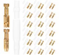 HOOTNEE 50 Set Morsetti Terminali Maschio e Femmina in Ottone con Isolamento Termorestringente per Collegamenti Elettrici Unipolari in Automobili