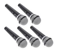 HOOTNEE 5pezzi Microfono Finto Realistico Prop Per Spettacoli Festività e Giochi Di Ruolo Accessorio Per Compleanni e Feste Di Natale