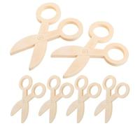 HOOTNEE 6 pezzi Forbici Gioco in Legno Punta Arrotondata per Strumento Sicuro per Taglio e Sviluppo Cognitivo Gioco Educativo per Anni Accessorio Montessori per Coordinazione Mano-occhio