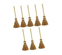 HOOTNEE 8 Pezzi Accessori Per Case Delle Bambole Accessori Per La Casa Delle Bambole Piccola Scopa Per Mini Scopa Delle Streghe Scopa in Miniatura Bambola Scopa Vegetazione