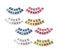 HOOTNEE 8sets Striscione Metallico per Compleanno Striscione Specchio per Festa Decorazioni Bandierine Colorate di Compleanno Appendibile di Cartelli per Decorazioni Feste