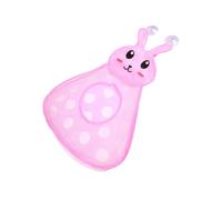 HOOTNEE Borsa Organizer Giocattoli Bagno con Ventosa Rete Traspirante per Vaschetta Giochi Bagnetto Forma Coniglio Cartoon Per Conservazione e Drenaggio Rapido