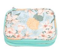 HOOTNEE Borsa Organizer per Uncinetti e Ferri Circolari in Oxford Verde con Chiusura Zip, Doppio Strato e Tasche a Rete, Comoda per Trasporto e Uso da Appassionati di Maglia
