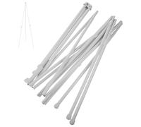 HOOTNEE Cavalletto Pieghevole in Metallo Bianco da Terra Supporto per Quadri e Poster Portatile Espositore Stabile per Pittura e Uso Artistico per Viaggi e Corsi Creativi