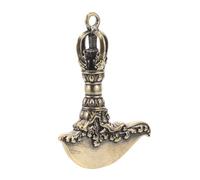 HOOTNEE Ciondolo Ottone Vintage con Portachiavi Multifunzionale Design Tema Vajra con Simbolismo Religioso Accessorio Decorativo per Borse