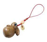 HOOTNEE Ciondolo per Telefono Strap Charm Strap e Phone Hanging Decor in Legno di Sandalo Verde, Porta Chiavi e Charm per Borse, Accessorio Decorativo Portatile per Donne e Ragazze