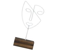 HOOTNEE Decorazione Metallo con Base Scultura Volti Astratti per Ufficio e Casa Adornamento da Moderni