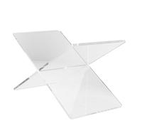 HOOTNEE Espositore per Libri in Acrilico Bianco a X, Supporto per Lettura e Display di Spartiti e Libri, Multiuso, e Pittori