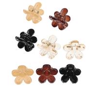 HOOTNEE Fermagli per Chioma Mini a Forma di Fiore Accessori Eleganti 8 Clip Piccole in Plastica per Ragazze e Donne per Acconciature Quotidiane