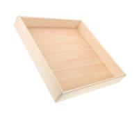 HOOTNEE Giocattoli con sabbiera vassoio di sabbia portatile vassoio di sabbia per la formazione di parole Sabbiera per giocattoli per Vassoio per sabbia portatile di legno Beige