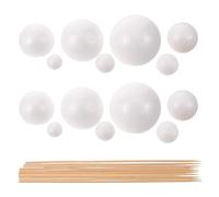 HOOTNEE Kit di bambù per Il Cosmo da 24 cm, 14 Palline di Schiuma, 2 Set, per, Facile da Trasportare, per Progetti di Scienze